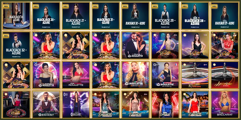 Live-Casino mit Blackjack, Roulette und Baccarat im BetCleo Casino