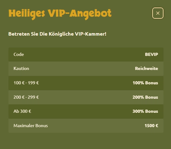 Details zum VIP-Willkommensangebot im BetCleo Casino